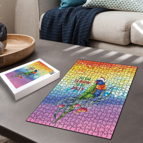 Rainbow Lorikeets Australia Christmas Puzzle Eucalyptus Blossoms Aboriginal Art