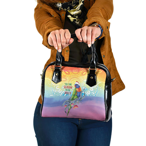 Rainbow Lorikeets Australia Christmas Shoulder Handbag Eucalyptus Blossoms Aboriginal Art