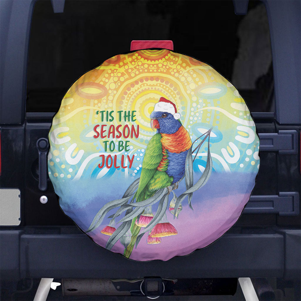 Rainbow Lorikeets Australia Christmas Spare Tire Cover Eucalyptus Blossoms Aboriginal Art