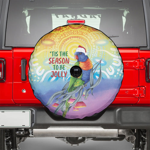 Rainbow Lorikeets Australia Christmas Spare Tire Cover Eucalyptus Blossoms Aboriginal Art