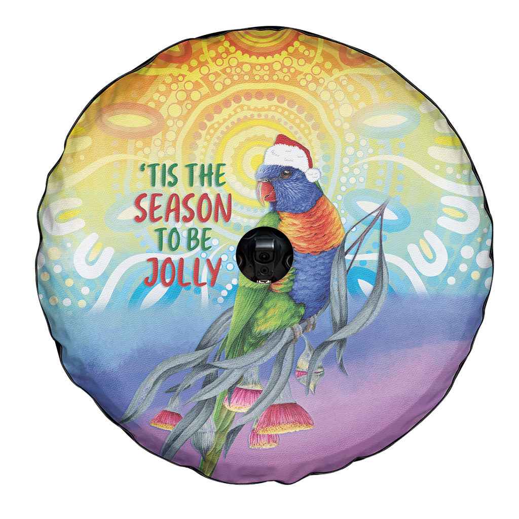 Rainbow Lorikeets Australia Christmas Spare Tire Cover Eucalyptus Blossoms Aboriginal Art