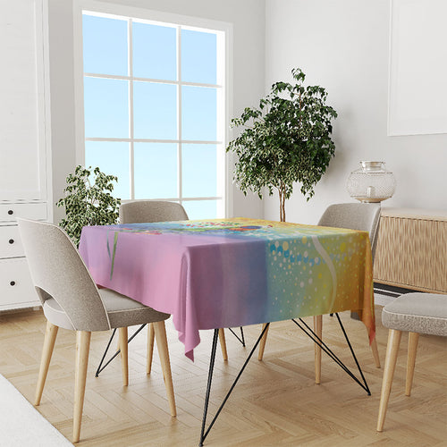 Rainbow Lorikeets Australia Christmas Tablecloth Eucalyptus Blossoms Aboriginal Art