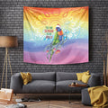 Rainbow Lorikeets Australia Christmas Tapestry Eucalyptus Blossoms Aboriginal Art