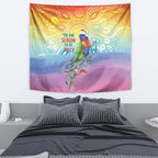Rainbow Lorikeets Australia Christmas Tapestry Eucalyptus Blossoms Aboriginal Art