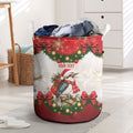 Personalised Kookaburra Australia Christmas Laundry Basket Kooka-la-la-la-la Xmas Bows