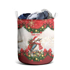 Personalised Kookaburra Australia Christmas Laundry Basket Kooka-la-la-la-la Xmas Bows