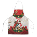 Personalised Kookaburra Australia Christmas Apron Kooka-la-la-la-la Xmas Bows
