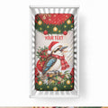 Personalised Kookaburra Australia Christmas Baby Bed Cover Kooka-la-la-la-la Xmas Bows