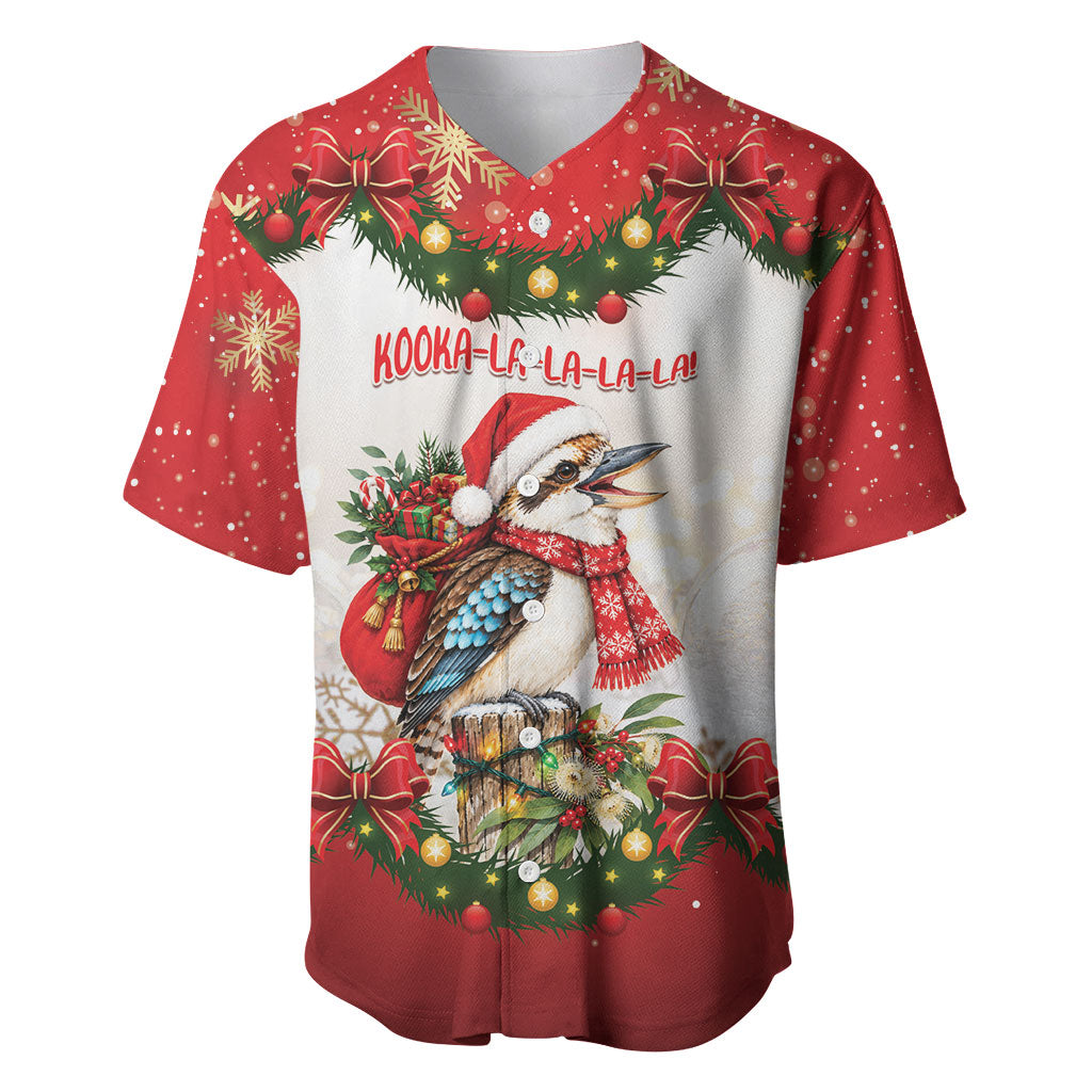 Personalised Kookaburra Australia Christmas Baseball Jersey Kooka-la-la-la-la Xmas Bows