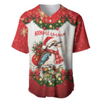Personalised Kookaburra Australia Christmas Baseball Jersey Kooka-la-la-la-la Xmas Bows