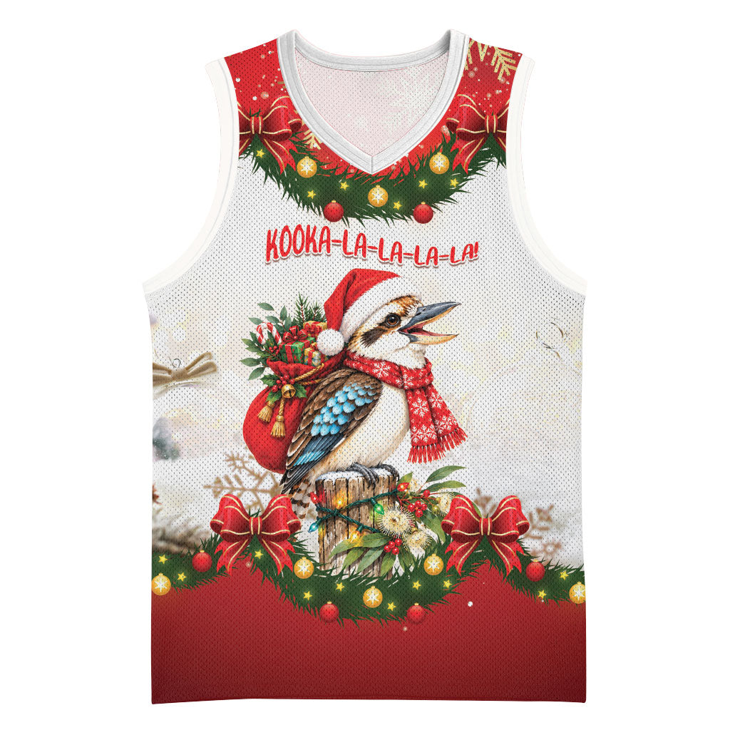 Personalised Kookaburra Australia Christmas Basketball Jersey Kooka-la-la-la-la Xmas Bows