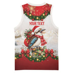 Personalised Kookaburra Australia Christmas Basketball Jersey Kooka-la-la-la-la Xmas Bows