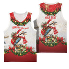 Personalised Kookaburra Australia Christmas Basketball Jersey Kooka-la-la-la-la Xmas Bows