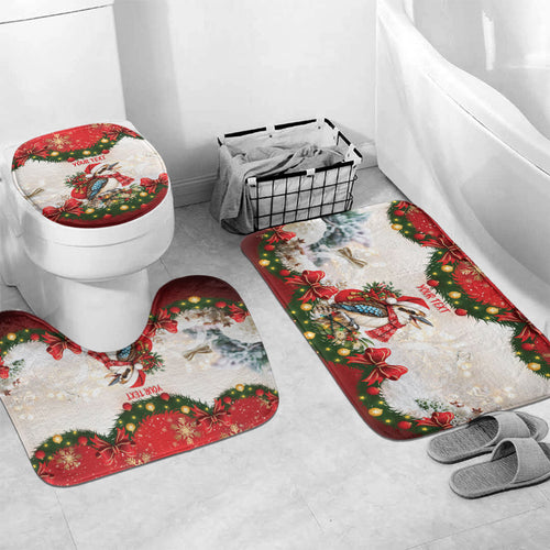 Personalised Kookaburra Australia Christmas Bathroom Set Kooka-la-la-la-la Xmas Bows