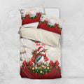 Personalised Kookaburra Australia Christmas Bedding Set Kooka-la-la-la-la Xmas Bows