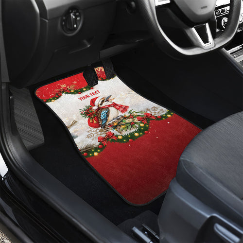 Personalised Kookaburra Australia Christmas Car Mats Kooka-la-la-la-la Xmas Bows