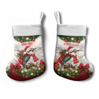 Personalised Kookaburra Australia Christmas Stocking Kooka-la-la-la-la Xmas Bows