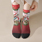 Personalised Kookaburra Australia Christmas Crew Socks Kooka-la-la-la-la Xmas Bows