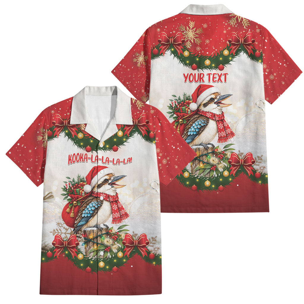 Personalised Kookaburra Australia Christmas Family Matching Puletasi and Hawaiian Shirt Kooka-la-la-la-la Xmas Bows