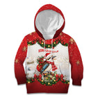 Personalised Kookaburra Australia Christmas Kid Hoodie Kooka-la-la-la-la Xmas Bows