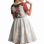 Personalised Kookaburra Australia Christmas Kid Short Sleeve Dress Kooka-la-la-la-la Xmas Bows