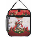 Personalised Kookaburra Australia Christmas Lunch Bag Kooka-la-la-la-la Xmas Bows