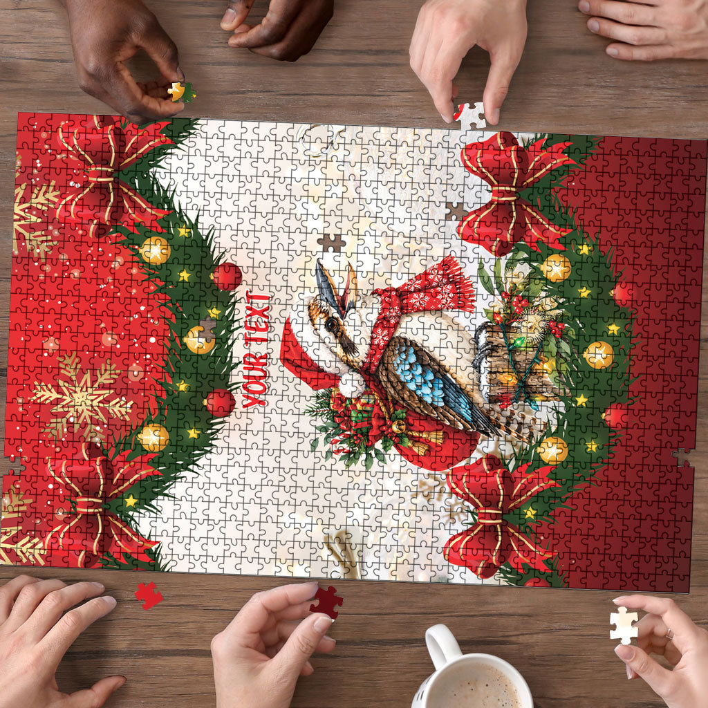 Personalised Kookaburra Australia Christmas Puzzle Kooka-la-la-la-la Xmas Bows