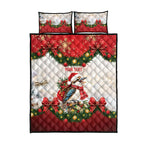 Personalised Kookaburra Australia Christmas Quilt Bed Set Kooka-la-la-la-la Xmas Bows