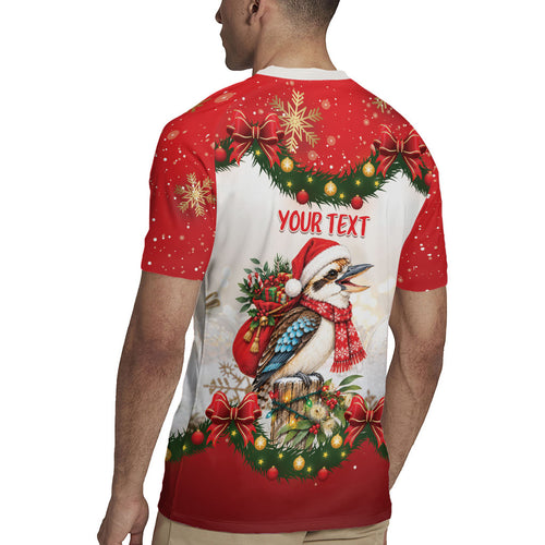 Personalised Kookaburra Australia Christmas Rugby Jersey Kooka-la-la-la-la Xmas Bows