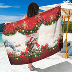 Personalised Kookaburra Australia Christmas Sarong Kooka-la-la-la-la Xmas Bows