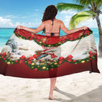 Personalised Kookaburra Australia Christmas Sarong Kooka-la-la-la-la Xmas Bows