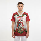 Personalised Kookaburra Australia Christmas Scrub Top Kooka-la-la-la-la Xmas Bows