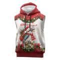 Personalised Kookaburra Australia Christmas Sleeveless Hoodie Kooka-la-la-la-la Xmas Bows