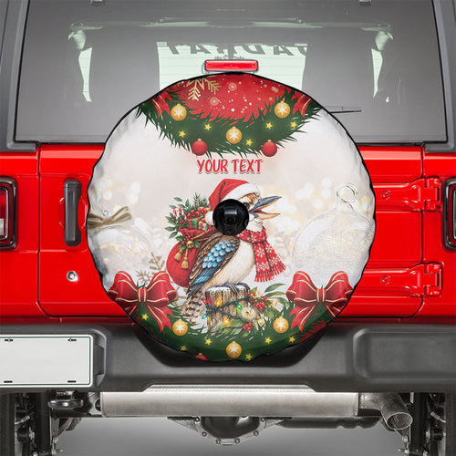 Personalised Kookaburra Australia Christmas Spare Tire Cover Kooka-la-la-la-la Xmas Bows