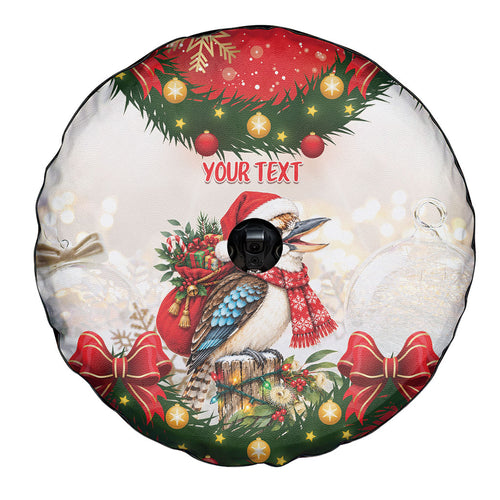 Personalised Kookaburra Australia Christmas Spare Tire Cover Kooka-la-la-la-la Xmas Bows