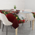 Personalised Kookaburra Australia Christmas Tablecloth Kooka-la-la-la-la Xmas Bows