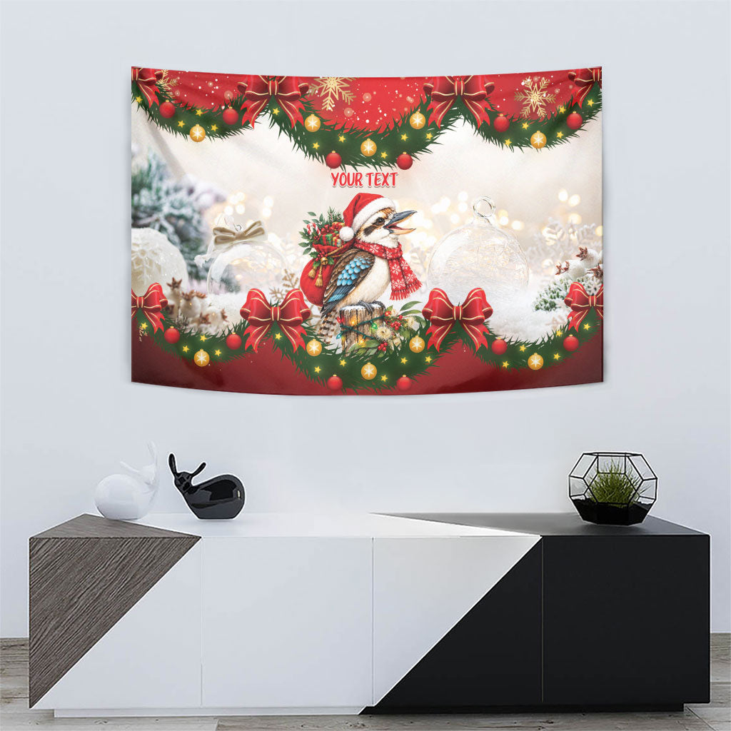 Personalised Kookaburra Australia Christmas Tapestry Kooka-la-la-la-la Xmas Bows