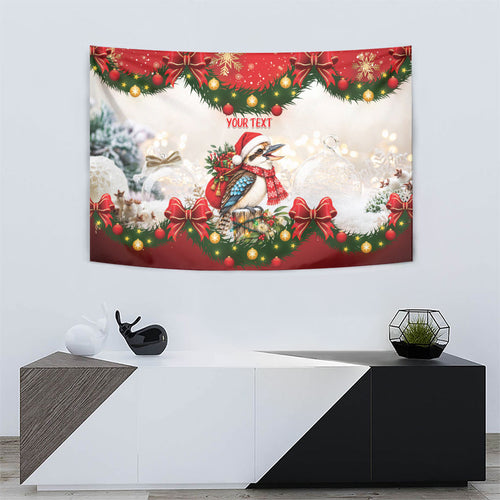 Personalised Kookaburra Australia Christmas Tapestry Kooka-la-la-la-la Xmas Bows