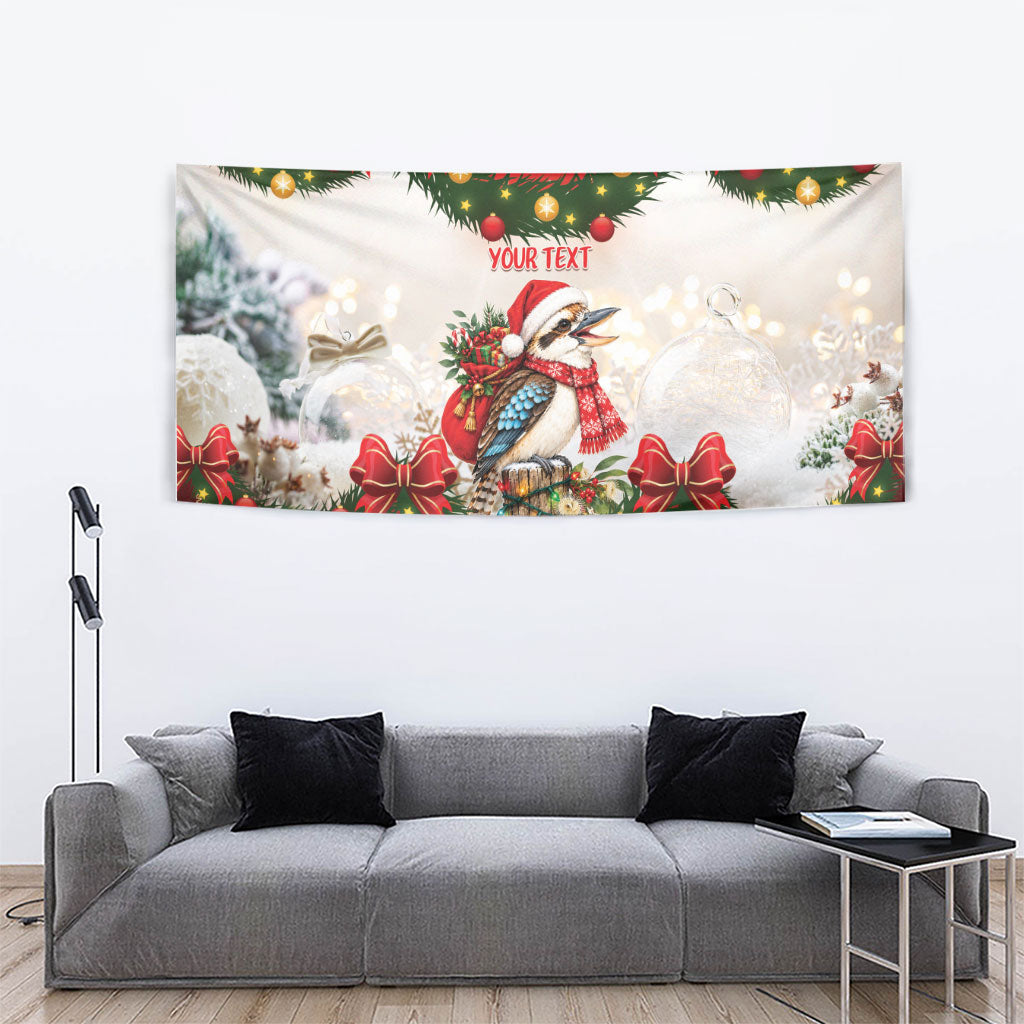 Personalised Kookaburra Australia Christmas Tapestry Kooka-la-la-la-la Xmas Bows