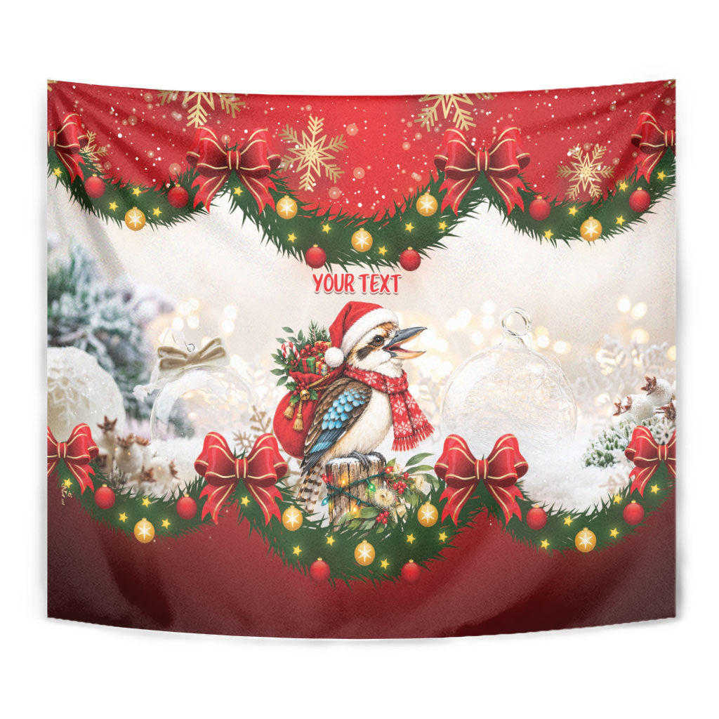 Personalised Kookaburra Australia Christmas Tapestry Kooka-la-la-la-la Xmas Bows