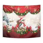 Personalised Kookaburra Australia Christmas Tapestry Kooka-la-la-la-la Xmas Bows