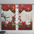 Personalised Kookaburra Australia Christmas Window Curtain Kooka-la-la-la-la Xmas Bows