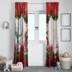 Personalised Kookaburra Australia Christmas Window Curtain Kooka-la-la-la-la Xmas Bows