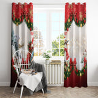 Personalised Kookaburra Australia Christmas Window Curtain Kooka-la-la-la-la Xmas Bows