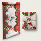 Personalised Kookaburra Australia Christmas Wrapping Paper Kooka-la-la-la-la Xmas Bows