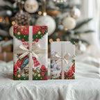Personalised Kookaburra Australia Christmas Wrapping Paper Kooka-la-la-la-la Xmas Bows