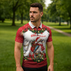 Personalised Kookaburra Australia Christmas Zipper Polo Shirt Kooka-la-la-la-la Xmas Bows