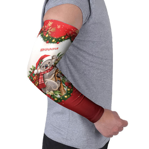 Personalised Koala Australia Christmas Arm Sleeves Koa-la-la-la-la Xmas Bows