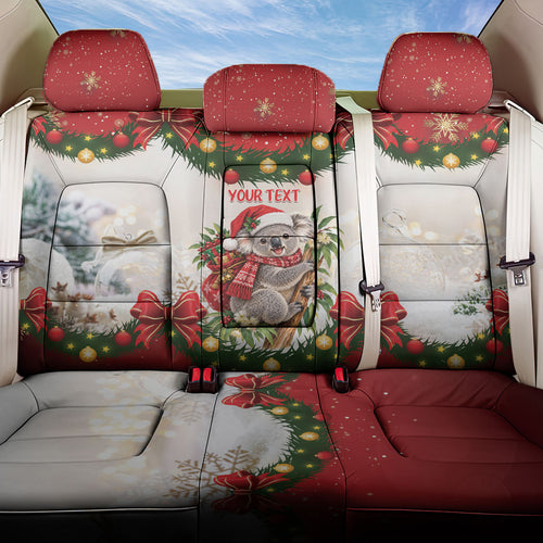 Personalised Koala Australia Christmas Back Car Seat Cover Koa-la-la-la-la Xmas Bows