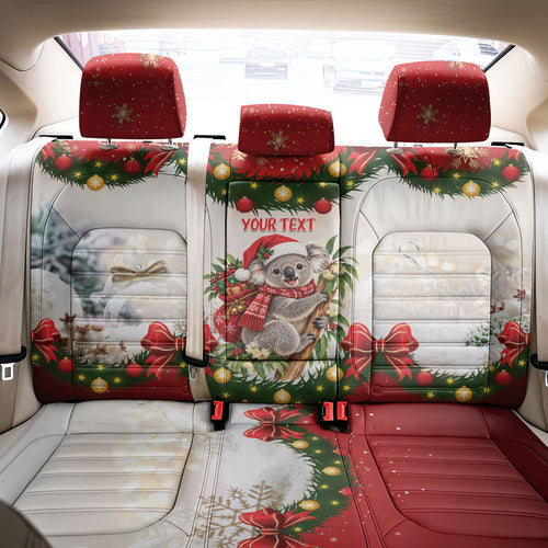 Personalised Koala Australia Christmas Back Car Seat Cover Koa-la-la-la-la Xmas Bows